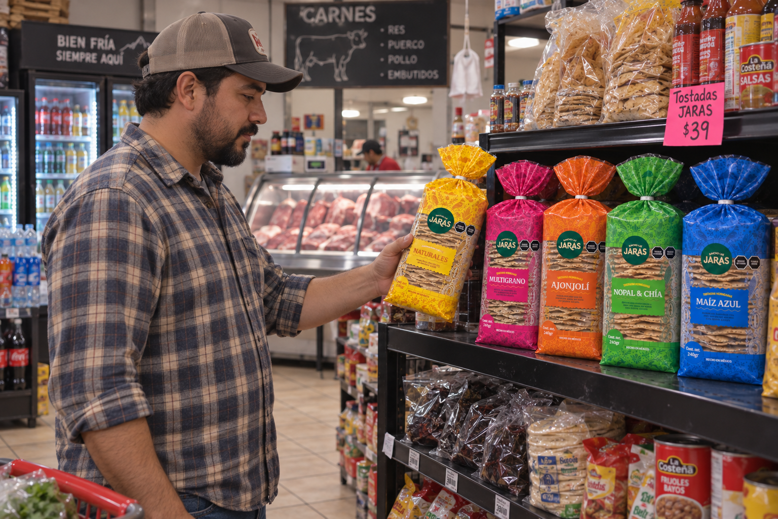 Mostrador de una carnicería y comercio especializado